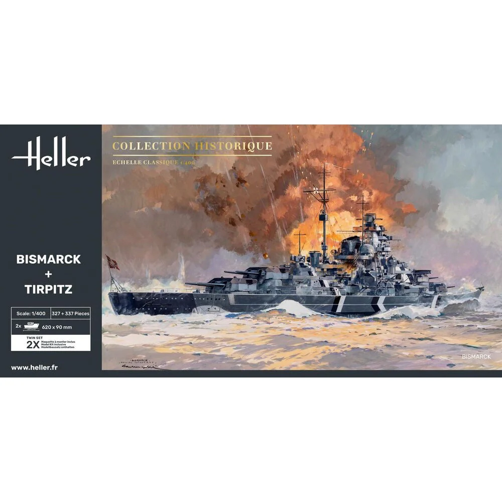 Heller HLL85078 1/400 Bismarck + Tirpitz TWINSET - Image 3