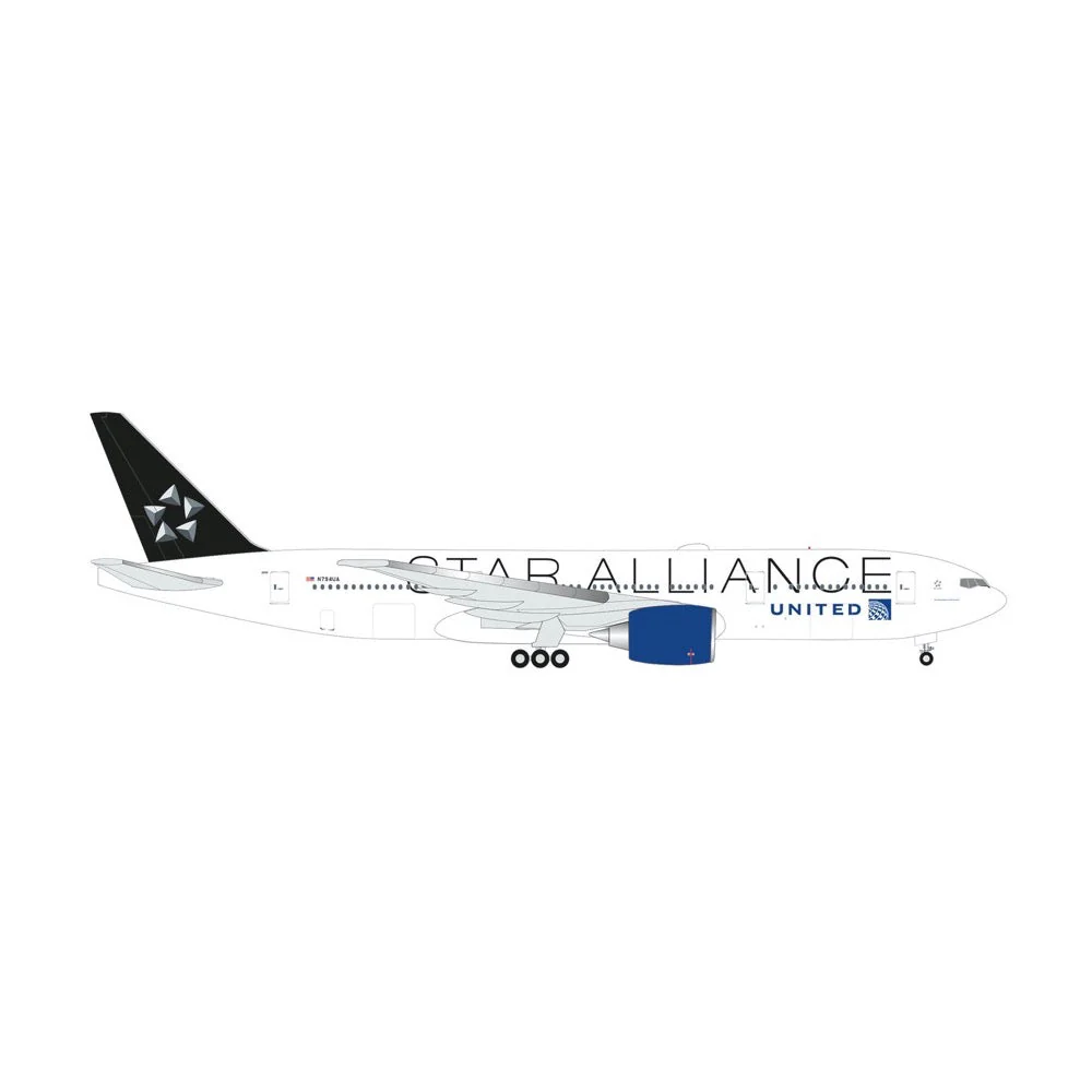 Herpa 538589 1/500 United Airlines Boeing 777-200 Star Alliance