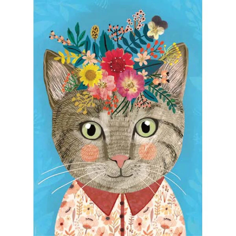 Heye 30000 Floral Friends Pretty Feline 1000pc Jigsaw Puzzle - Image 2