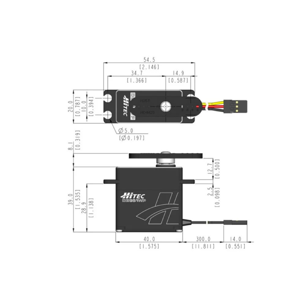 Hitec HRC36953 DB951WP Ultra-Premium Brushless High Speed HV Waterproof Servo - Image 2