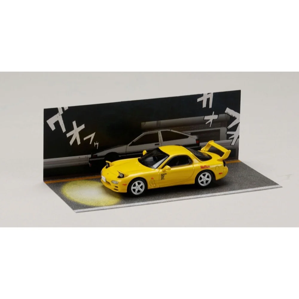 Hobby Japan DMD002A 1/64 Mazda RX-7 (FD3S) RedSuns Initial D Takahashi VS Takumi Fujiwara - Image 4