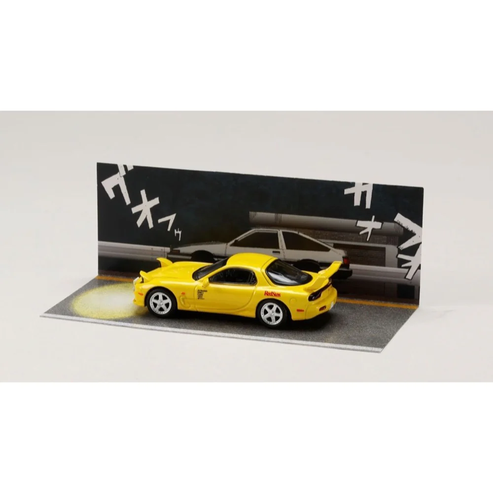 Hobby Japan DMD002A 1/64 Mazda RX-7 (FD3S) RedSuns Initial D Takahashi VS Takumi Fujiwara - Image 5