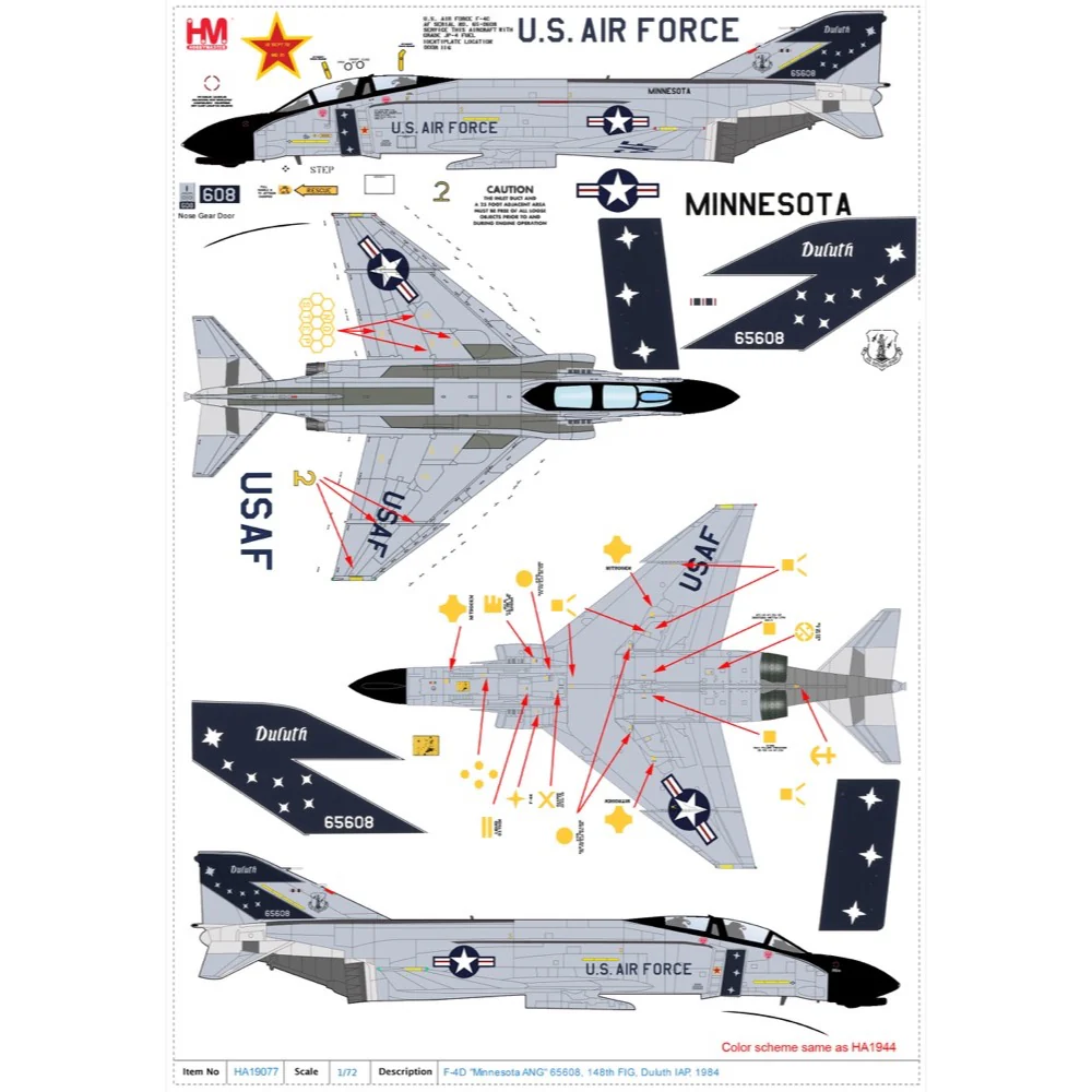 Hobby Master 19077 1/72 F-4D Minnesota ANG 65608 148th FIG Duluth IAP 1984 - Image 15