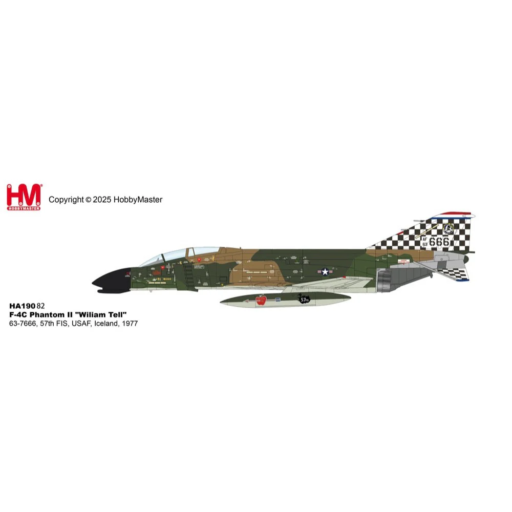 Hobby Master 19082 1/72 F-4C Phantom II "Wiliam Tell" 63-7666, 57th FIS, USAF, Iceland, 1977 - Image 7