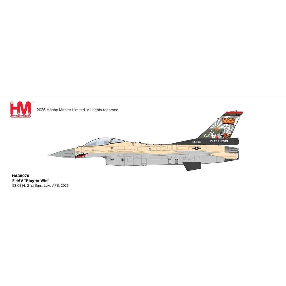 Hobby Master 38070 1/72 F-16V "Play to Win" 93-0814 21st Sqn. Luke AFB 2025 - Image 8