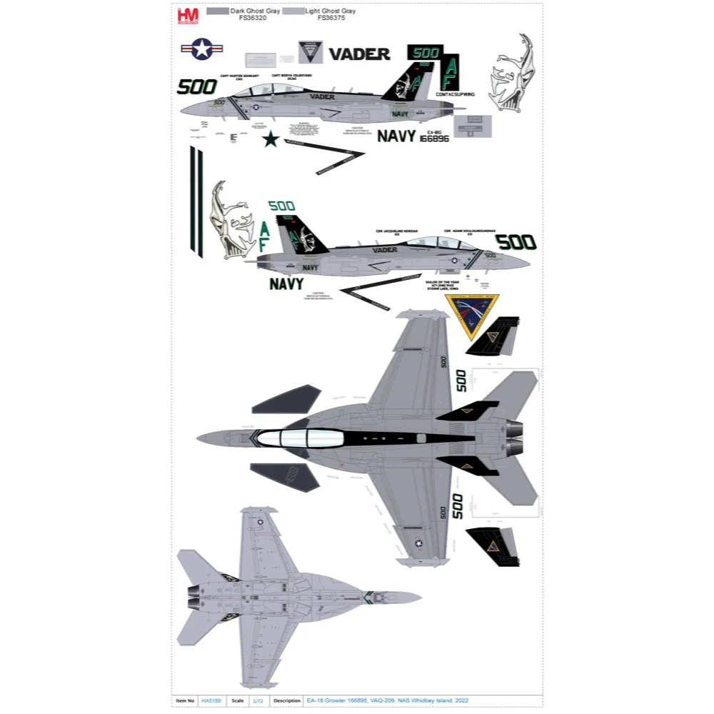 Hobby Master 5159 1/72 EA-18 Growler 166896, VAQ-209, US Navy, 2024 - Image 11
