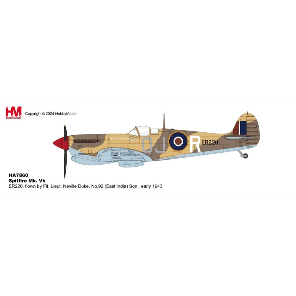 Hobby Master 7860 1/48 Spitfire M.Vb Trop ER220 No. 92 East India Squadron early 1943 - Image 10