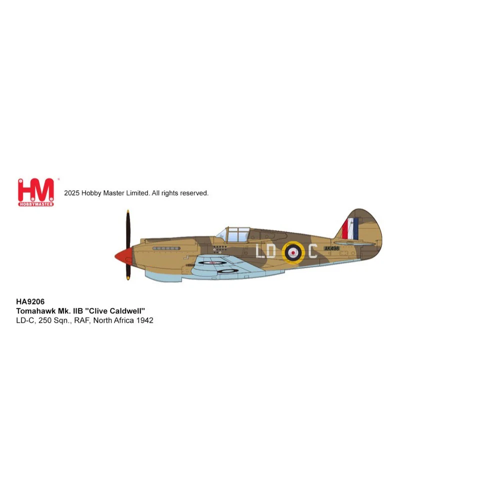 Hobby Master 9206 1/48 Tomahawk Mk. IIB Clive Caldwell LD-C 250 Sqn. RAF North Africa 1942 - Image 10