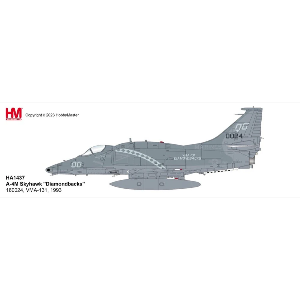 Hobby Master HA1437 1/72 A-4M Skyhawk Diamondbacks 160024 VMA-131 US Marines 1993 - Image 11