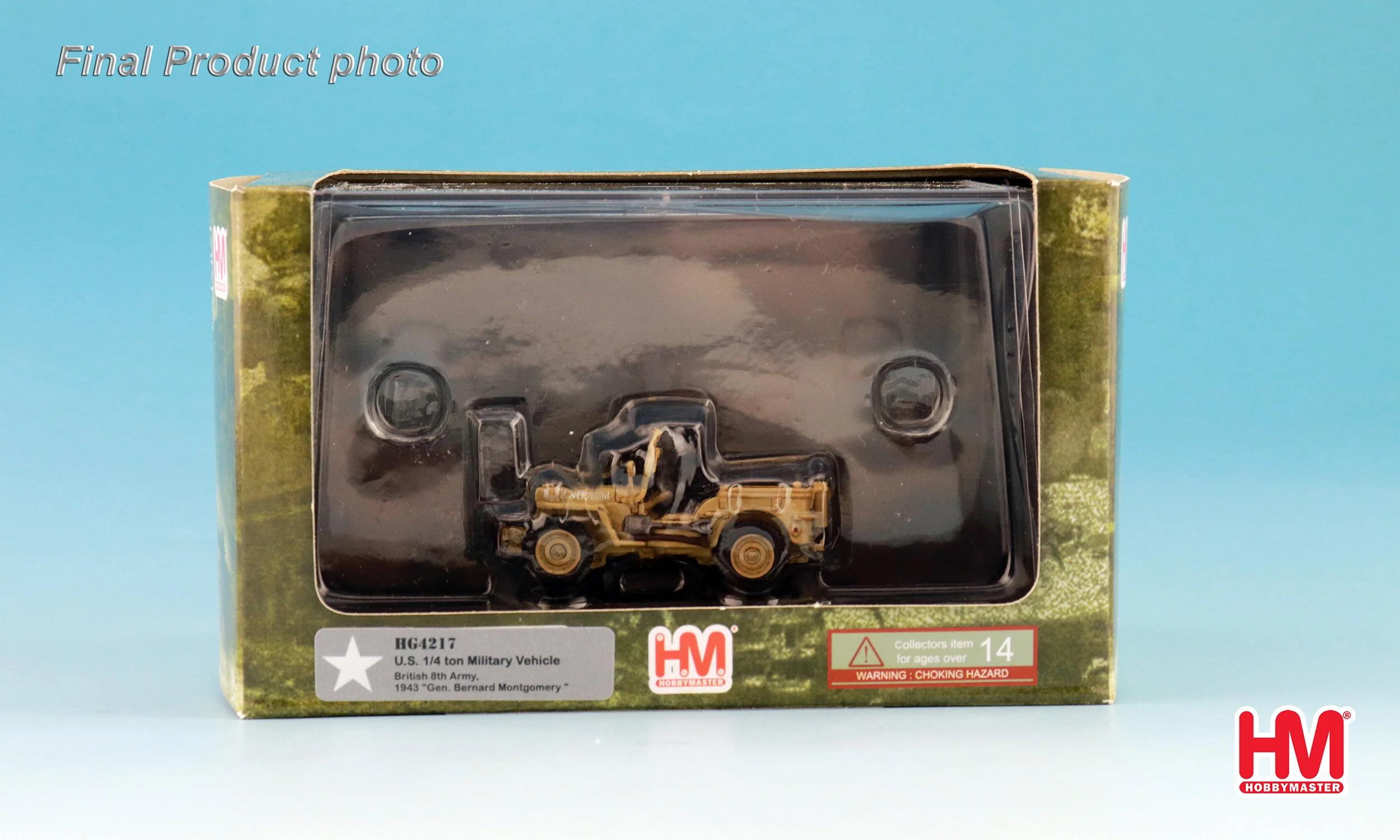 Hobby Master HG4217 1/72 U.S. 1/4 ton Military Vehicle British 8th Army 1943 "Gen. Bernard Montgomery" - Image 8