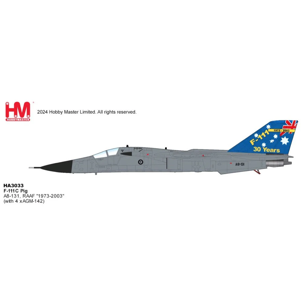 Hobbymaster 3033 1/72 F-111C Pig A8-131 RAAF (1973-2003) (with 4 x AGM-142) - Image 10