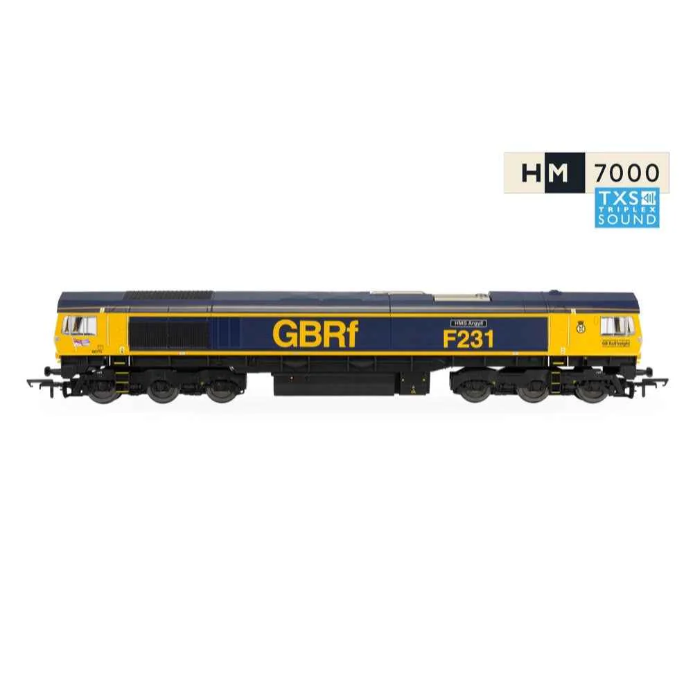 Hornby R30534TXS OO Rail Road GBRf Class 66 HMS Argyll 66775 DCC Sound Fitted Electric Locomotive Train Pack - Image 2