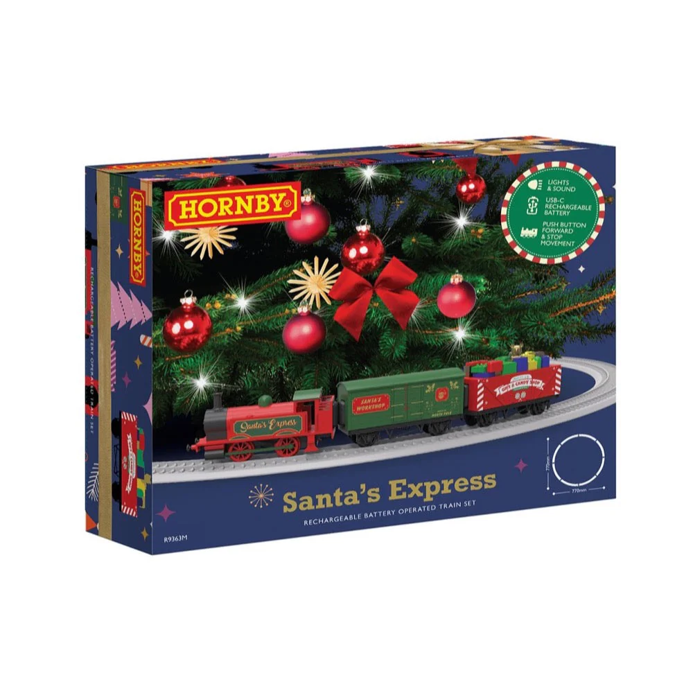 Hornby R9363M OO Santa's Express Rechargable Battery Model Train Set