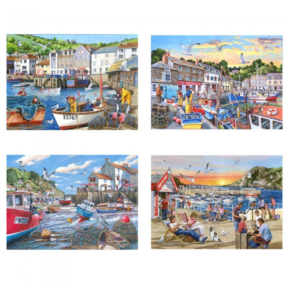 House of Puzzles Days at the Dock 4 x 500pc Jigsaw Puzzle Multipack - Image 2
