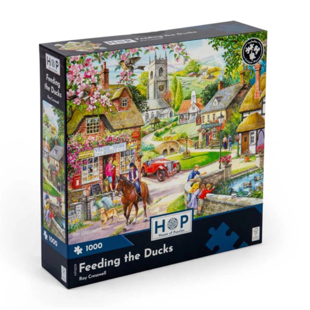 House of Puzzles Feeding the Ducks 1000pc Jigsaw Puzzle