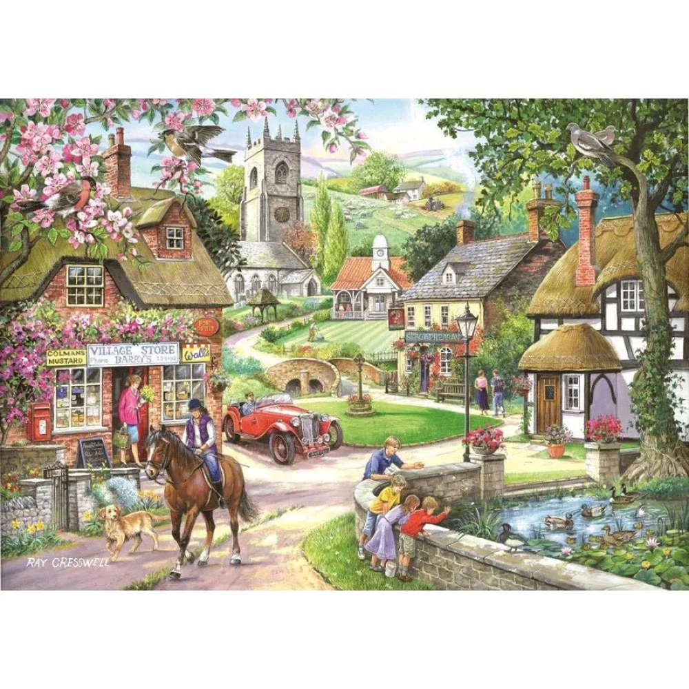 House of Puzzles Feeding the Ducks 1000pc Jigsaw Puzzle - Image 2