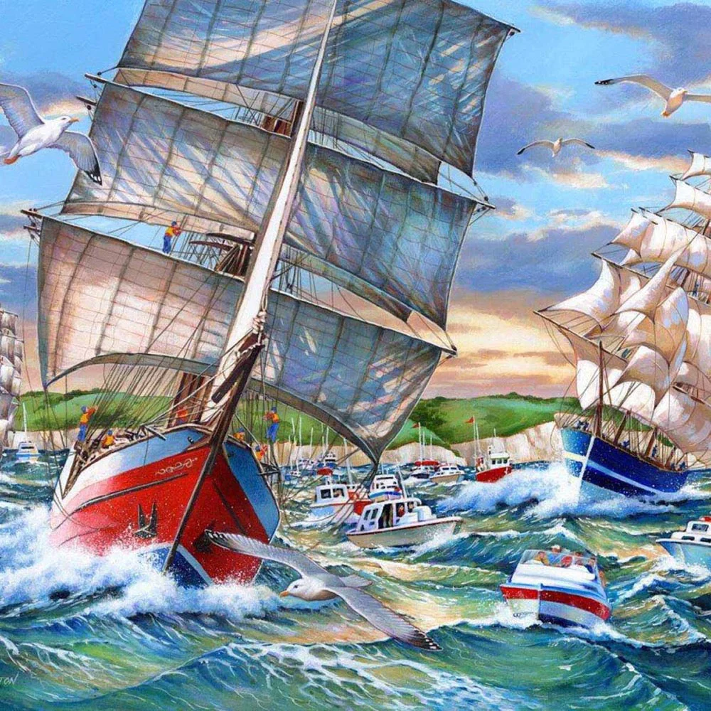 House of Puzzles Tall Ships 1000pc Jigsaw Puzzle - Image 2