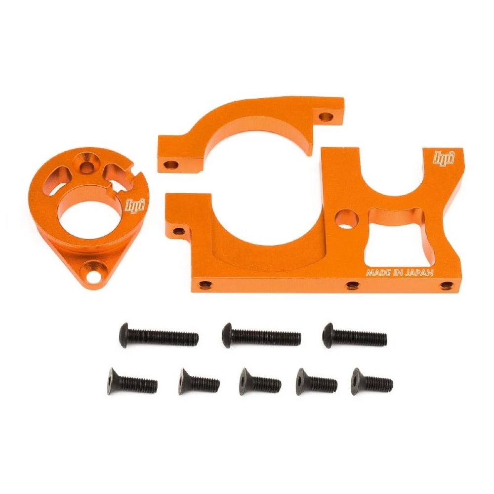HPI 100885 Aluminium Motor Mount Set (Orange) - Image 2
