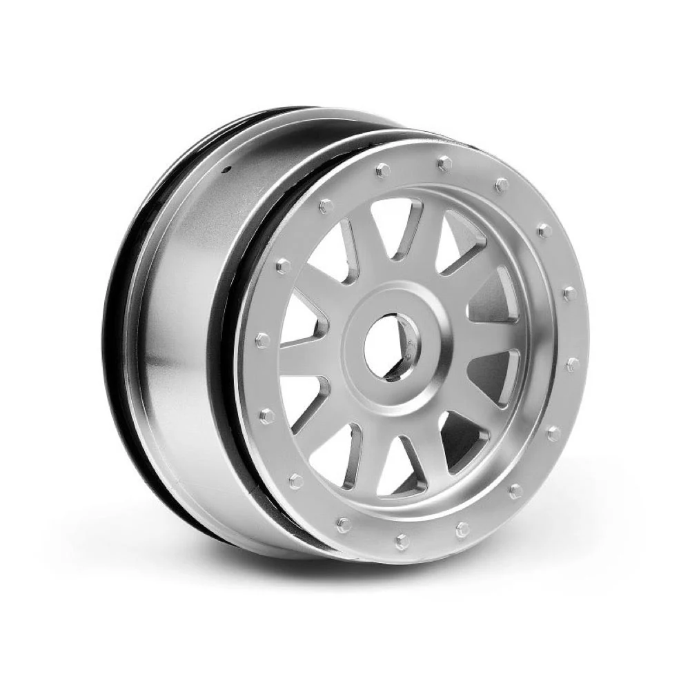 HPI 108321 Tr-10 Glue-Lock Wheel Matte Chrome (120X60mm/2pcs) - Image 2