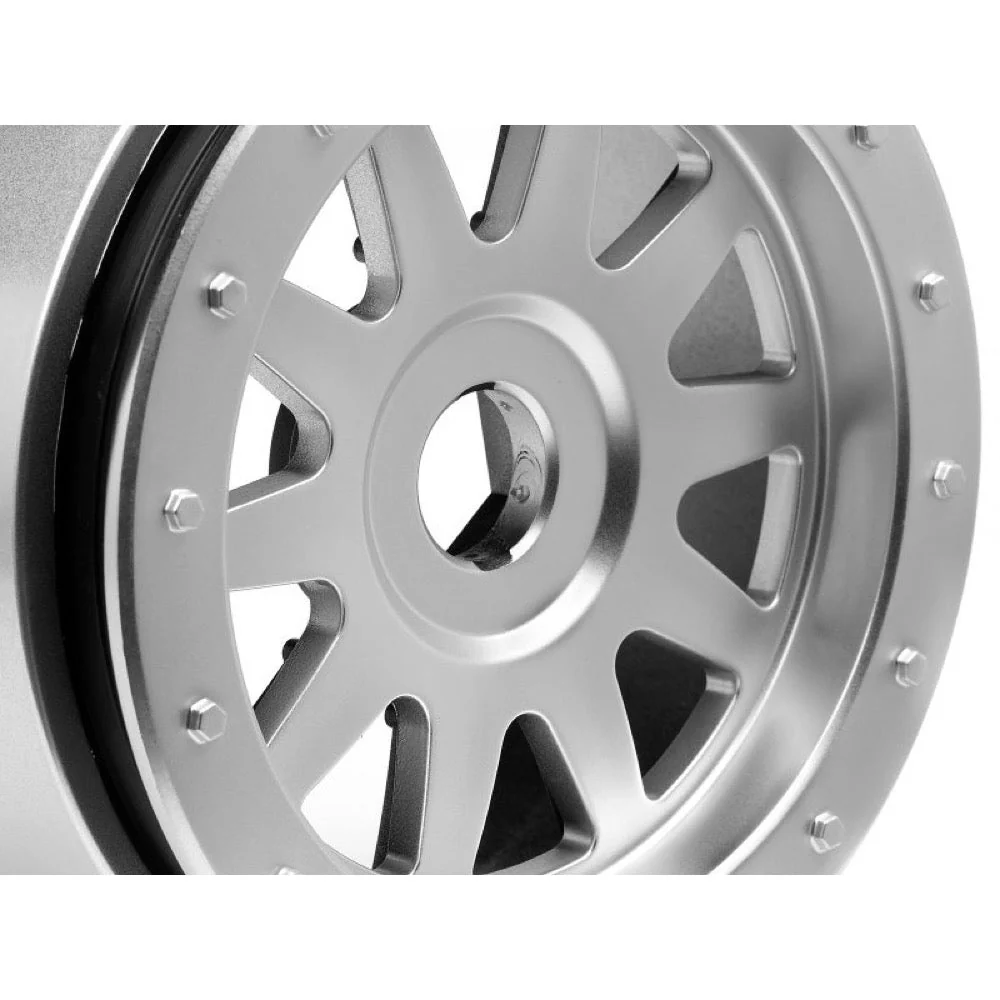 HPI 108321 Tr-10 Glue-Lock Wheel Matte Chrome (120X60mm/2pcs) - Image 3