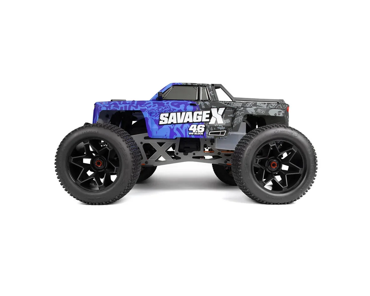 HPI 160585 1/8 Savage X 4.6 GT-6-Blue Nitro Monster Truck - Image 5