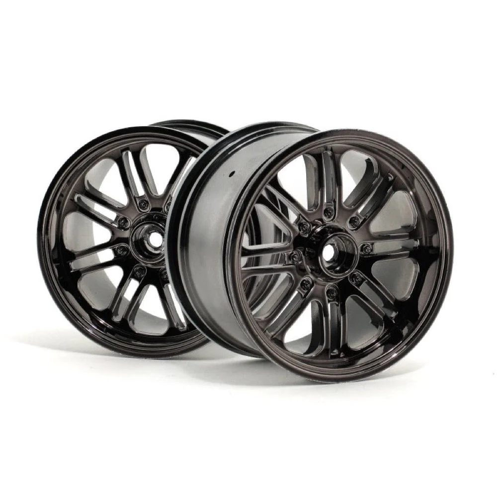 HPI 3173 8 Spoke Wheel Black Chrome (83X56mm/2pcs)
