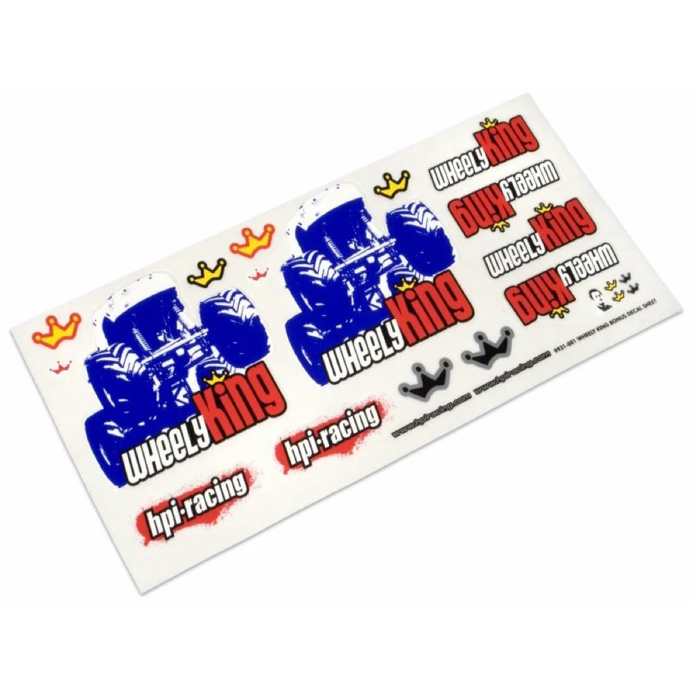 HPI 9931 Wheely King Bonus Decal Sheet