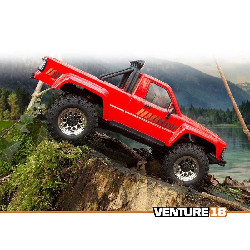 HPI Venture 18 Flux 1985 Toyota Hilux SR5 1/18 Brushless RC Crawler (Red) 160803 - Image 9