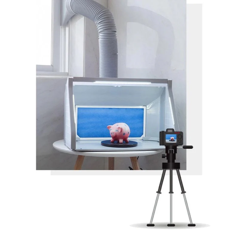 HSeng E550BLK Spray Booth W/Led Light 55cm DualFans - Image 8