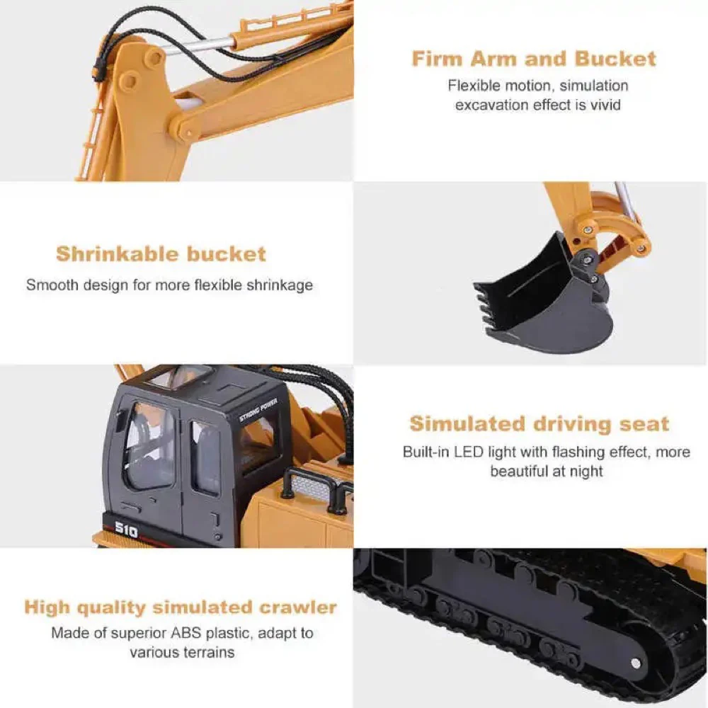 Huina HN1531 1/16 RC Excavator - Image 13