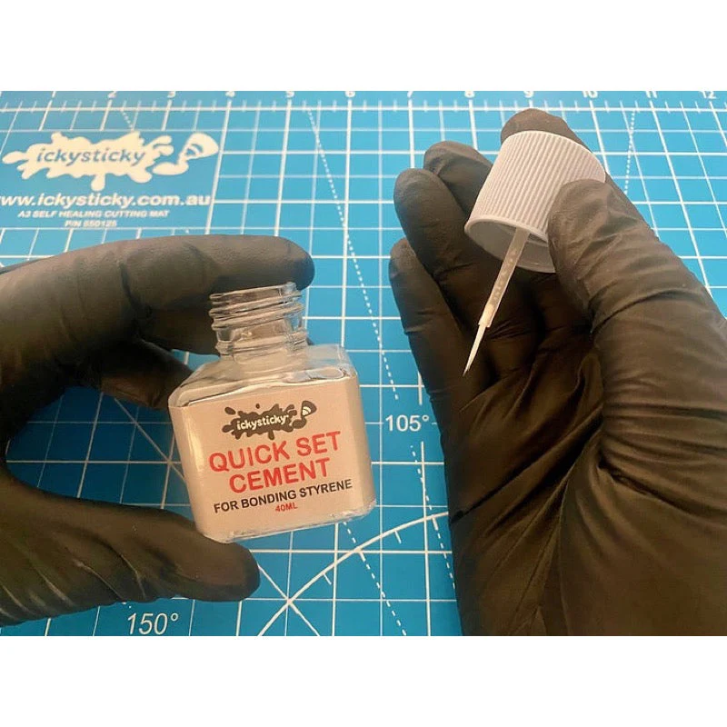 Icky Sticky 13411 Quick Setting Plastic Model Glue Cement 40mL - Image 2