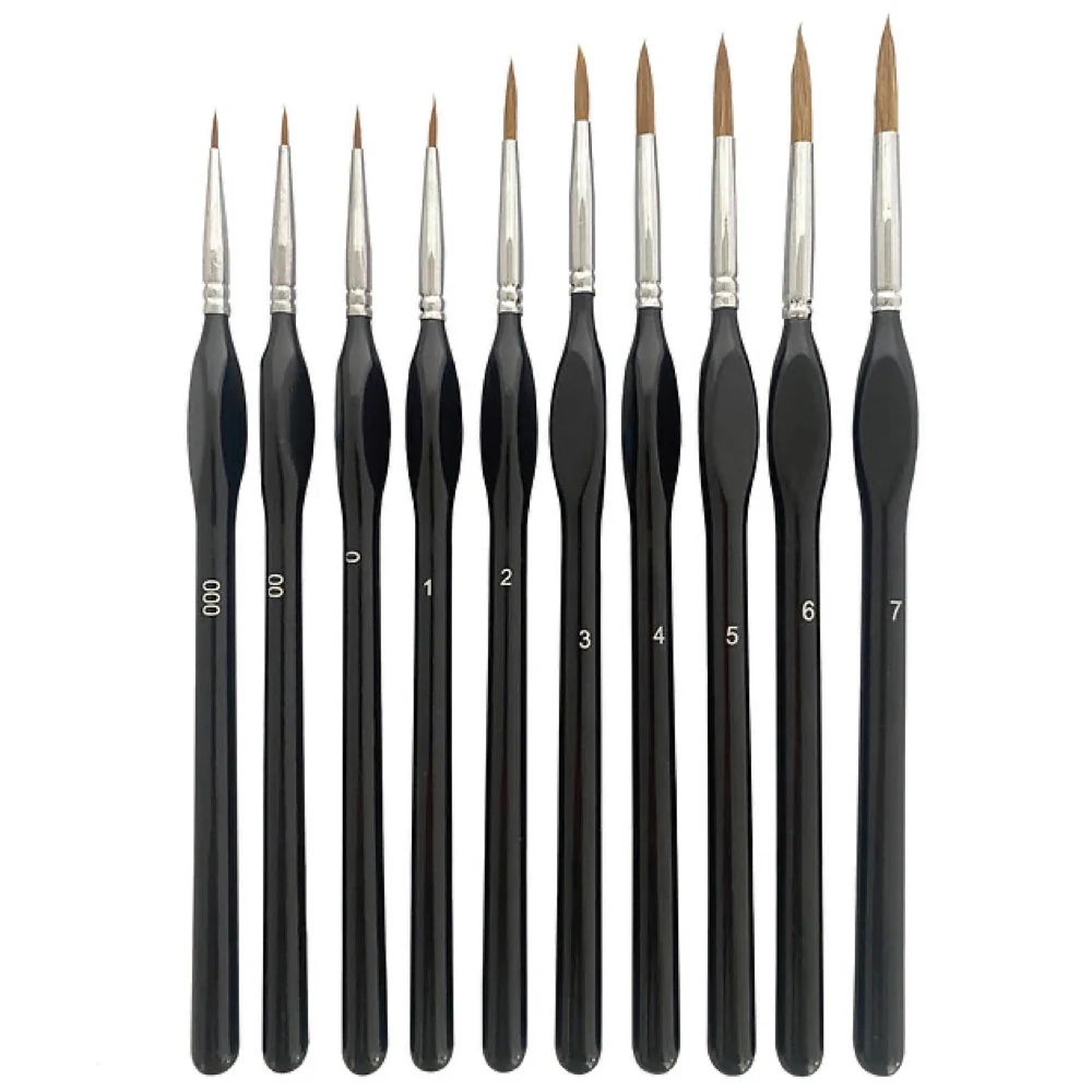 Icky Sticky 14005 Langhao Hair Detail Paint Brush 3/0 - Image 5