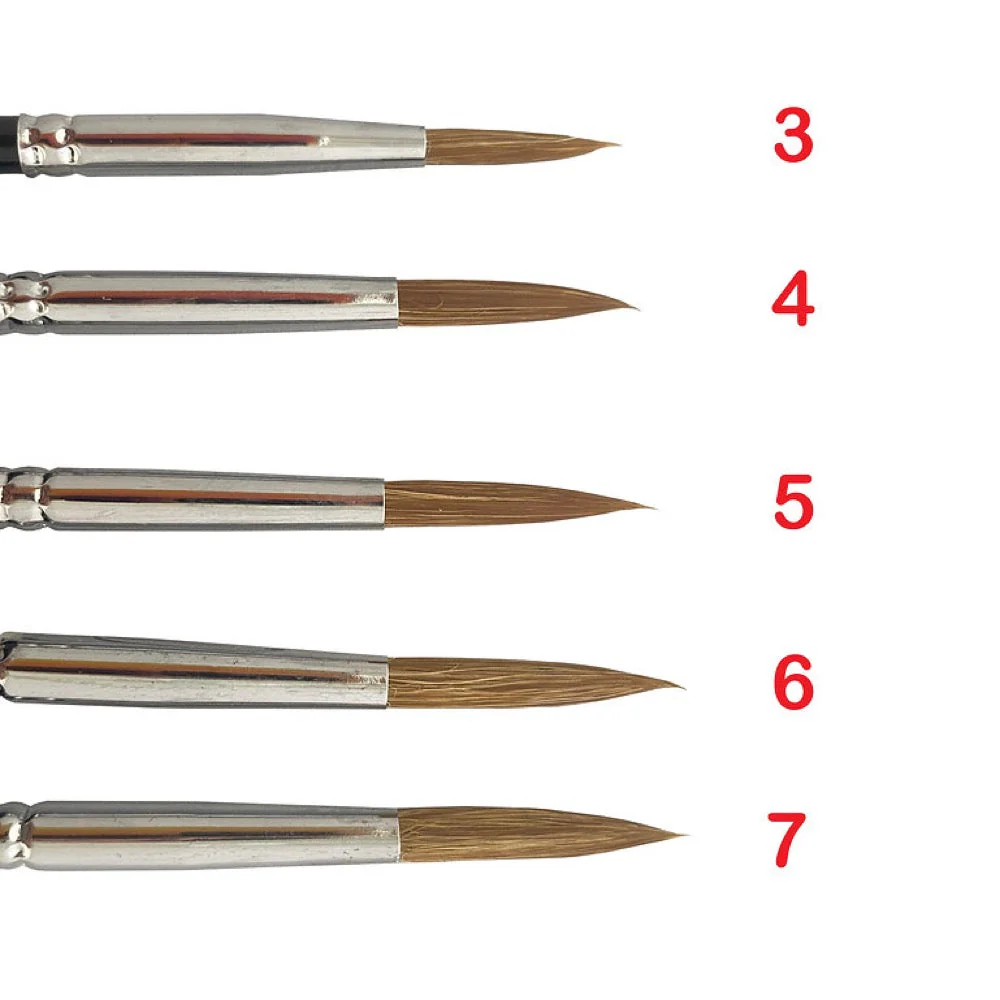 Icky Sticky 14017 Langhao Hair Detail Paint Brush Sets 3 4 5 6 7 - Image 2