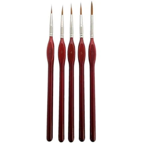 Icky Sticky 14024 Synthetic Hair Detail Paint Brush Set 2 3 4 5 6 - Image 2