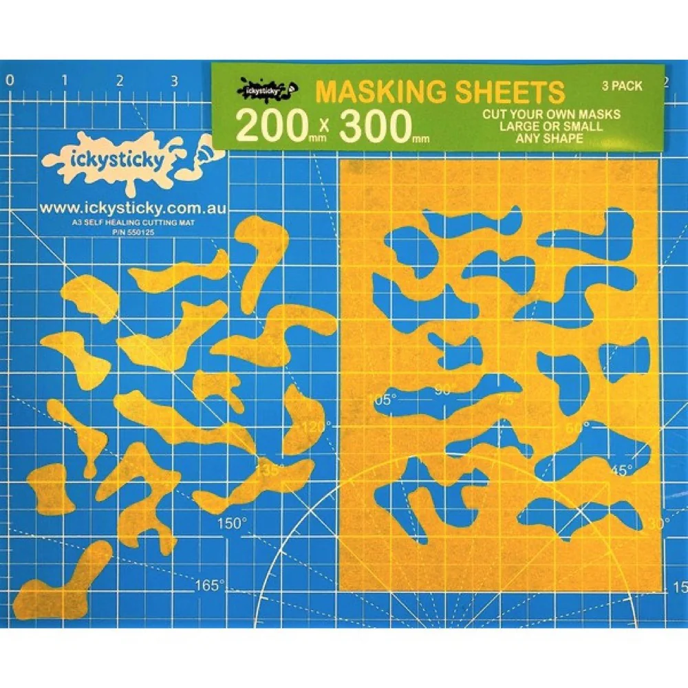 Icky Sticky 32007 Masking Tape Sheets 200mm x 300mm (3 Pack) - Image 6