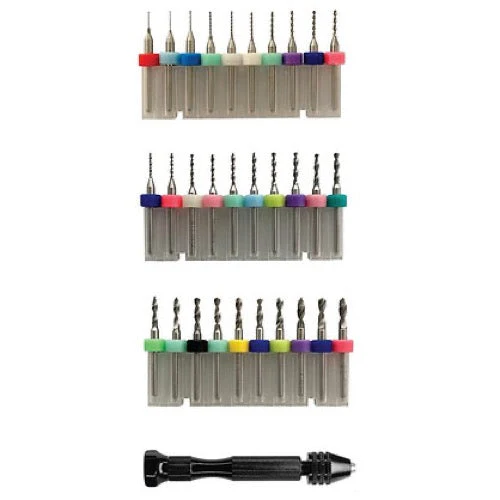 Icky Sticky 550103 Tungsten Micro Drill Bit Set with Handle (31 Piece)
