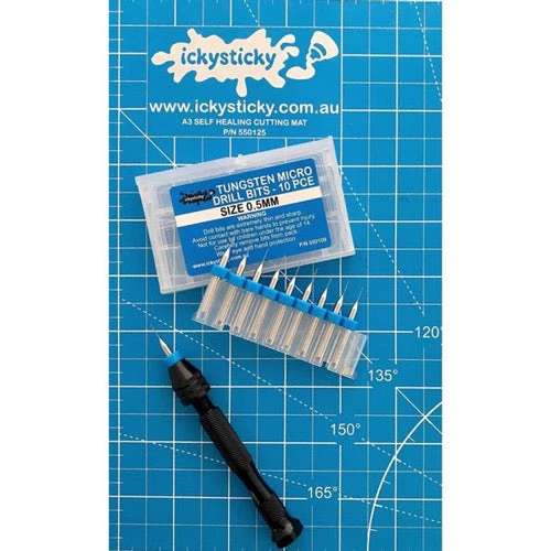 Icky Sticky 550109 Tungsten Micro Drill Bits 0.5mm (10 piece)