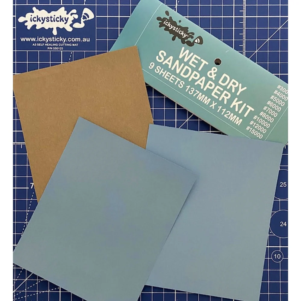 Icky Sticky 550126 Wet and Dry Sandpaper Kit 9 Sheets - Image 4