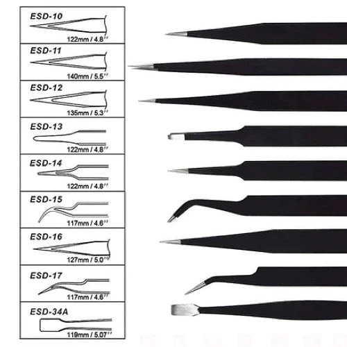 Icky Sticky 560302 9 Piece Precision Tweezer Set with Bag - Image 4