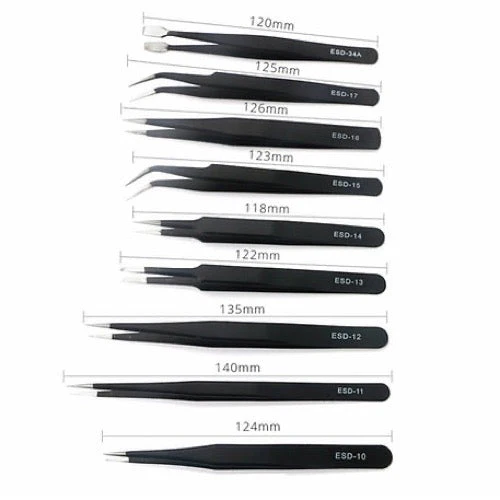 Icky Sticky 560302 9 Piece Precision Tweezer Set with Bag - Image 5