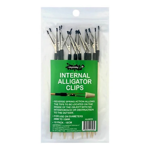 Icky Sticky 560303 Internal Alligator Clips 10pk