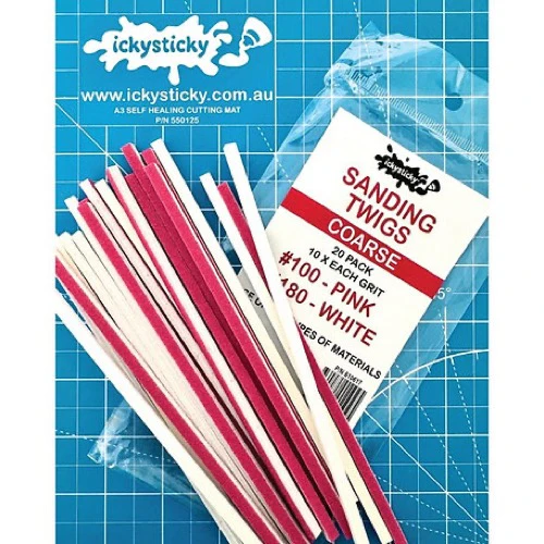 Icky Sticky 610617 Sanding Twigs Course 20pk - Image 10