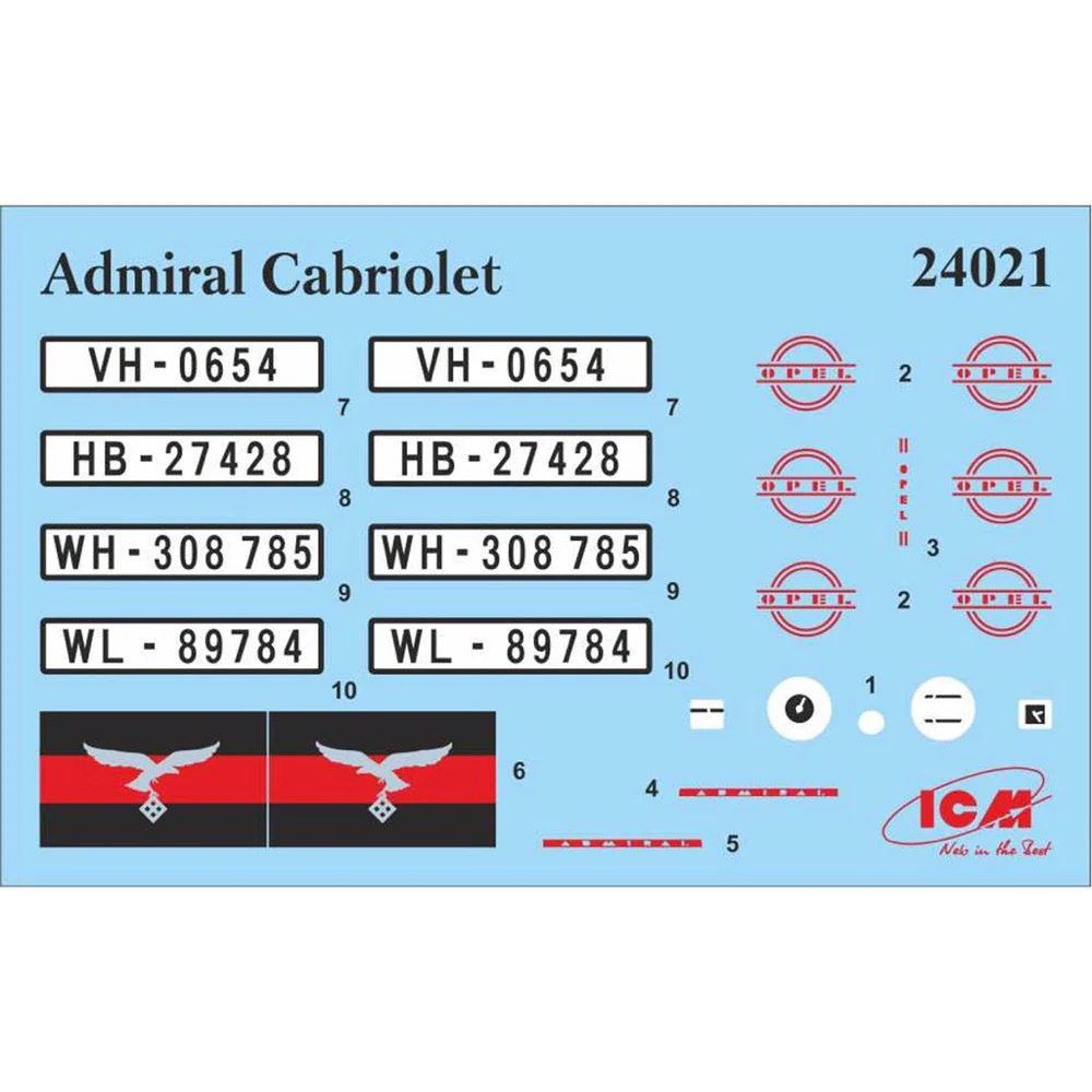 ICM 24021 1/24 Admiral Cabriolet WWII German Passenger Car - Image 13