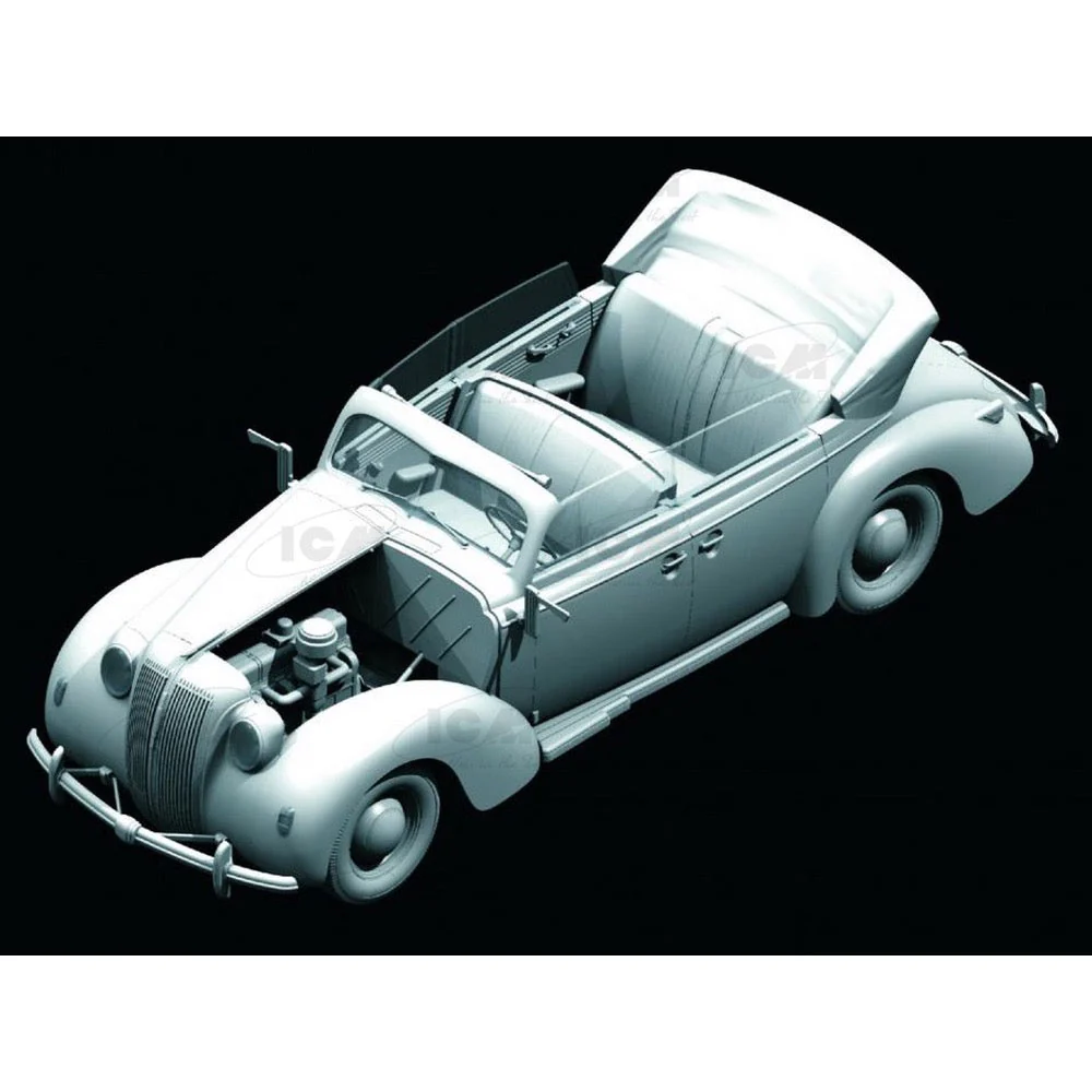ICM 24021 1/24 Admiral Cabriolet WWII German Passenger Car - Image 3
