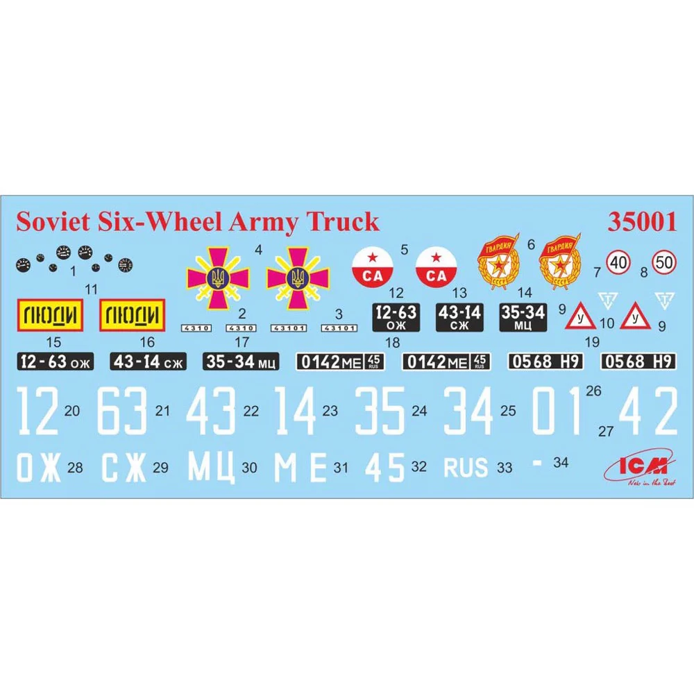 ICM 35001 1/35 Soviet Six-Wheel Army Truck - Image 23