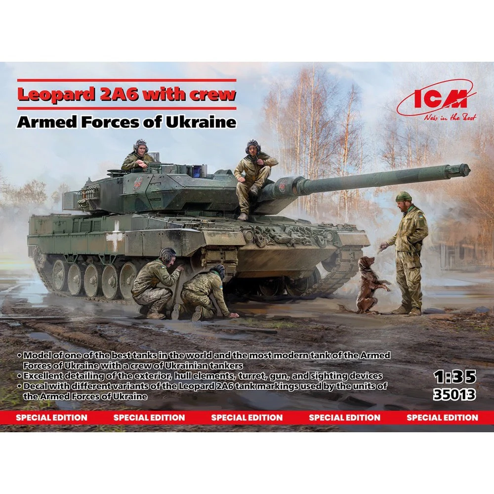 ICM 35013 1/35 Leopard 2A6 of the Armed Forces of Ukraine with Crew - Image 10