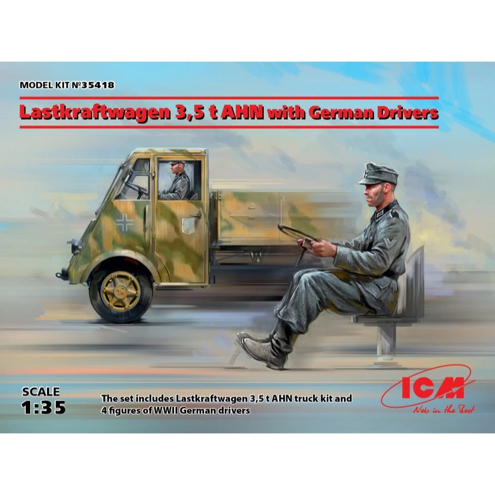 ICM 35418 1/35 Lastkraftwagen 3 5 t AHN with German Drivers - Image 11