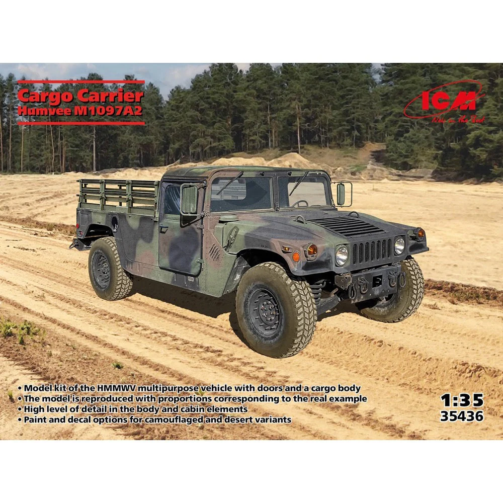 ICM 35436 1/35 Humvee M1097A2 Cargo Carrier - Image 7