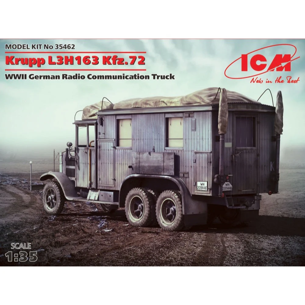 ICM 35462 1/35 Krupp L3H163 Kfz.72 WWII German Radio Communication Truck - Image 11