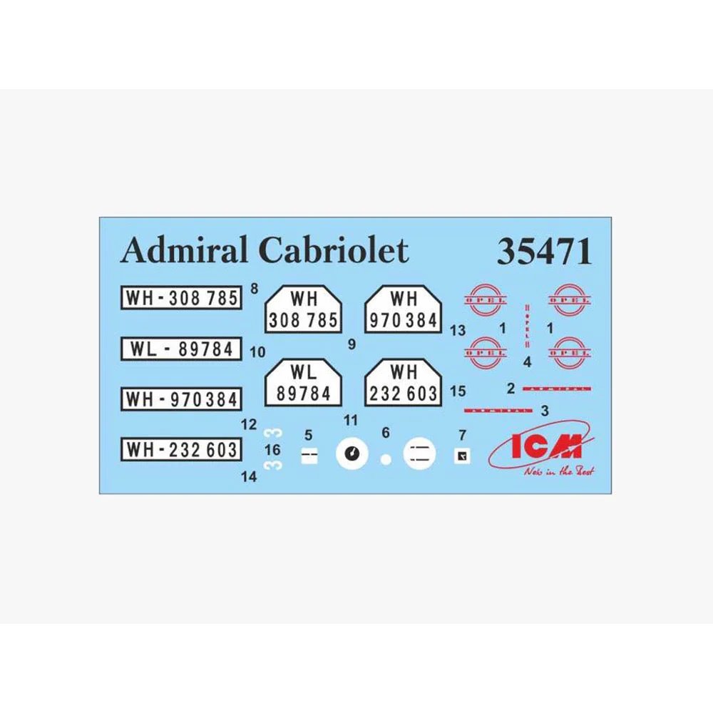 ICM 35471 1/35 Admiral Cabriolet WWII German Staff Car with Figures - Image 17